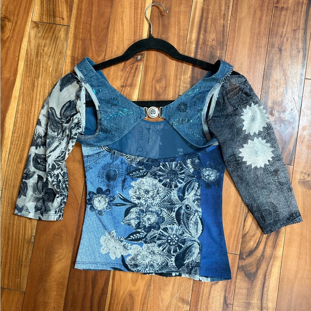 LE GATTE JEANS VINTAGE TOP - Picture 2 of 3
